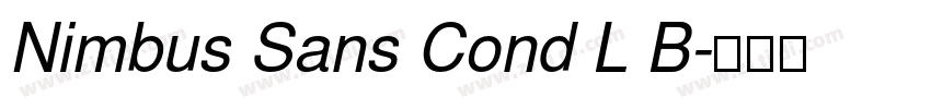 Nimbus Sans Cond L B字体转换